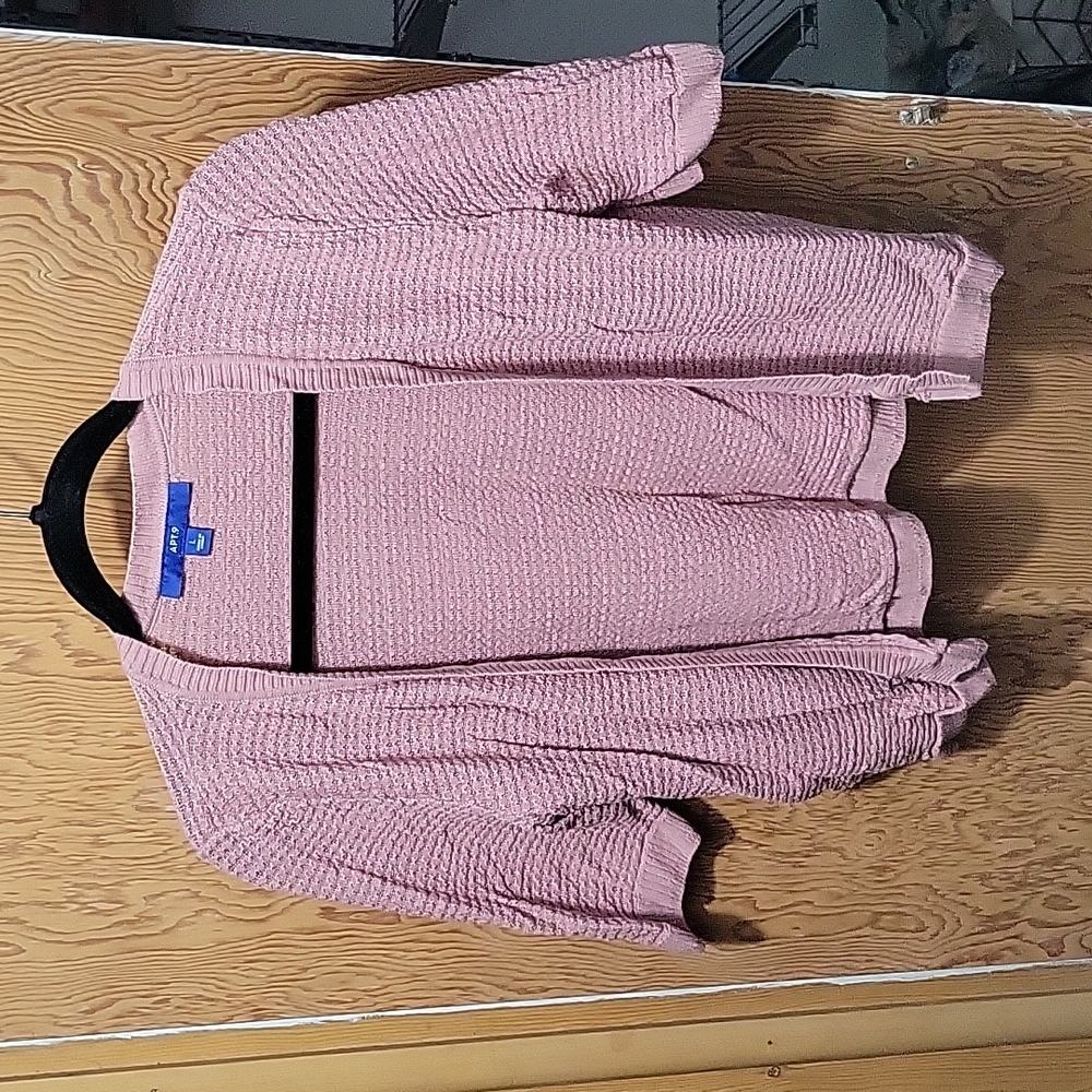 Pink Apt 9 3/4 sleeve knit shrug